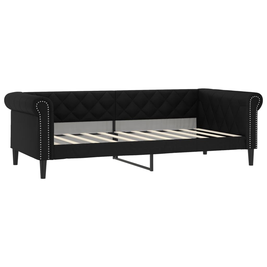 vidaxl lit de jour noir 90x190