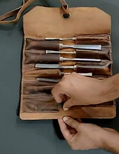 Leather Tool Roll Up Pouch - Leather Tool Wrench Roll/Chisel Bag By Rustic Town #TOP1