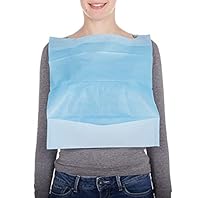 Areso | Einweg Lätzchen für Erwachsene 100 Stück mit Tasche zum Auffangen von Krümeln, Einmal Lätzchen Erwachsene Wasserdicht mit Einfacher Anpassung