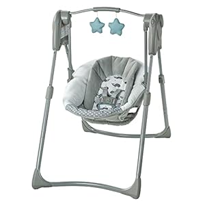 Graco Slim Spaces Compact Baby Swing Chair, Newborn/Infant Swing Seat from 2.4-11.3 kg (5.5-25 lb), Humphry