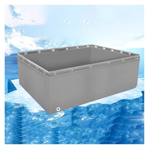 Piscina Elevada De Lona For Estanque De Peces, Tanque De Almacenamiento De Agua Portátil Y Plegable, Depósito For Estanque De Peces, Piscina For Acuicultura, Estanque For Cría De Koi(0.6x1.2x1m)