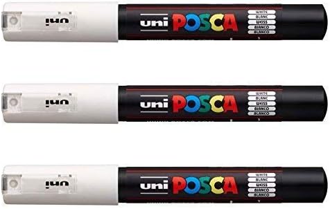 Posca PC-1M by Uni-Ball - White [PACK OF 3]
