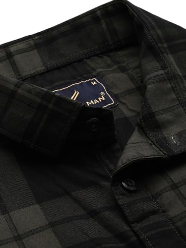 Image of Majestic Man Men Cotton Checkered Half Sleeve Slim Fit Casual Shirt