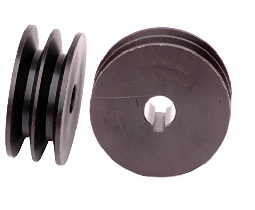 Pro-Lift-Werkzeuge Polea de correa trapezoidal: SPA 100 x 19 de dos vías, polea de 19 mm, orificio de motor eléctrico, eje de 100 mm de diámetro activo Cover