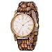 Produktbild MUJUZE Unisex Analoge Quarz Holzuhren mit Zebra Sandelholz Band ME1002Zebra