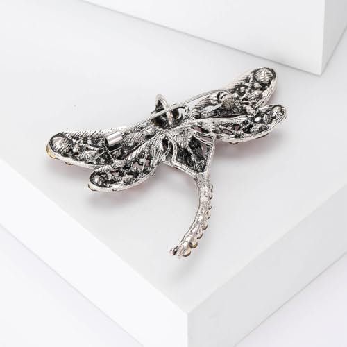 Image of Crystal Dragonfly Brooches for Women Unisex Insect Pins Multi-coloured Optional Casual Party Accessories Gifts