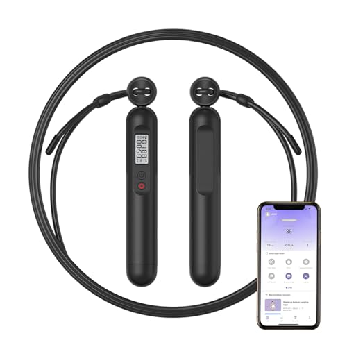 Fitdays APP Springseil mit Zähler, intelligentes gewichtetes Springseil für Training Fitnessübungen, verstellbares Sprungseil für Anfänger und Profis, Jump Rope mit APP-Datenanalyse, Kalorienverbrennu Fitdays APP Springseil mit Zähler, intelligentes gewichtetes Springseil für Training Fitnessübungen, verstellbares Sprungseil für Anfänger und Profis, Jump Rope mit APP-Datenanalyse, Kalorienverbrennu