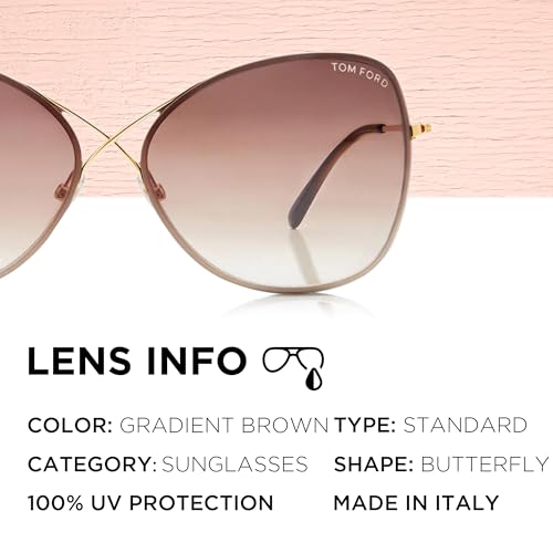 Tom Ford FT0250 COLETTE Butterfly Shape Sunglasses + Bundle With eSHADES Eyewear Cleaning Kit4