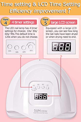Tengee Uv Led Nail Lamp 80W For Gel Polish,Faster Nail Dryer With 36 Light Beads&4 Timers Setting,Lcd Display Professional Nail Dryer Curing Lamp With Smart Sensor For Home And Salon #TOP3