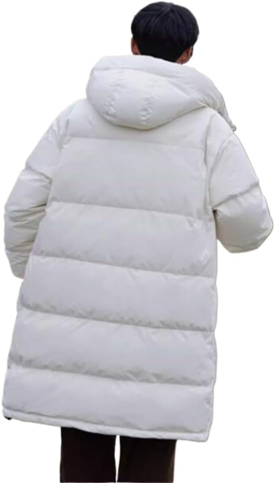 VIDI Korean Version Of The Long Down Jacket Men's Winter Thick Warm Northeast White Duck Coat