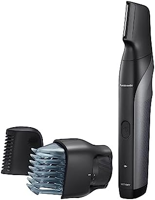 Panasonic Body Groomer for Men & Women, Unisex Wet/Dry Cordless Electric Body Hair Trimmer for Men & Women w/ 2 Comb Attachments, Multi-Directional Shaving in Sensitive Areas - ER-GK80-S (Black)