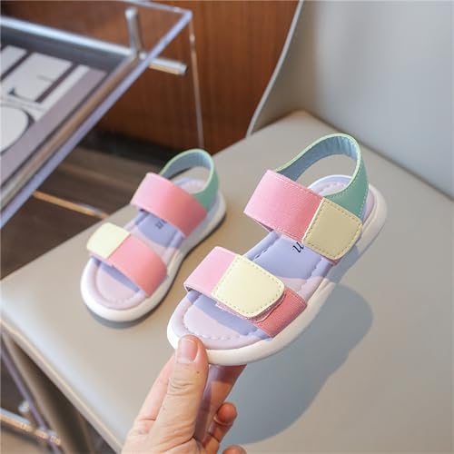 He&Yingmin Girls' Sandals Fashion Open Toe Sandals Children's Soft Sole Beach Shoes4