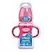 Dr. Brown's Milestones Wide-Neck Sippy Spout Bottle with 100% Silicone Handles, Easy-Grip Handles with Soft Sippy Spout, 9oz/270mL, Pink, 1-Pack, 6m+