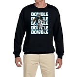 Black Carolina Rico Dowdle Text Pic Crew Neck Sweatshirt Adult Large