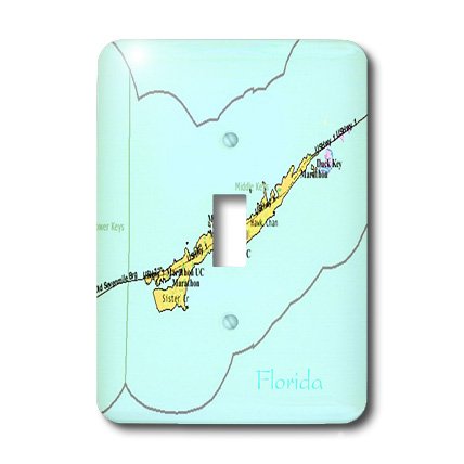 Interrupteur à bascule simple Florida Keys Map pour créer une ambiance de voyage dans votre salon