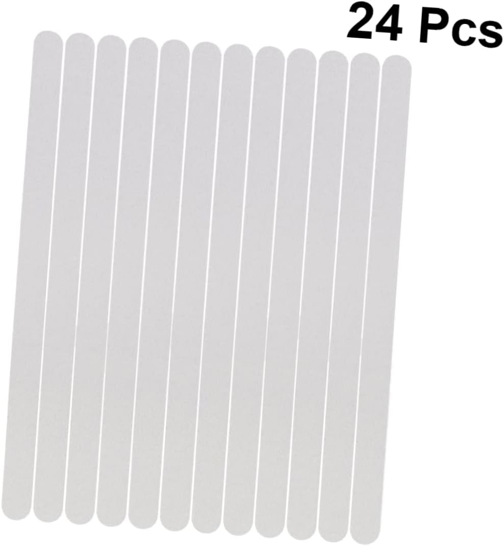 Amosfun 48pcs - Bath Strips Transparent Shower Stickers for Bathtubs Showers Stairs Floors Adhesive Treads for Enhanced Bathroom Safety and Traction