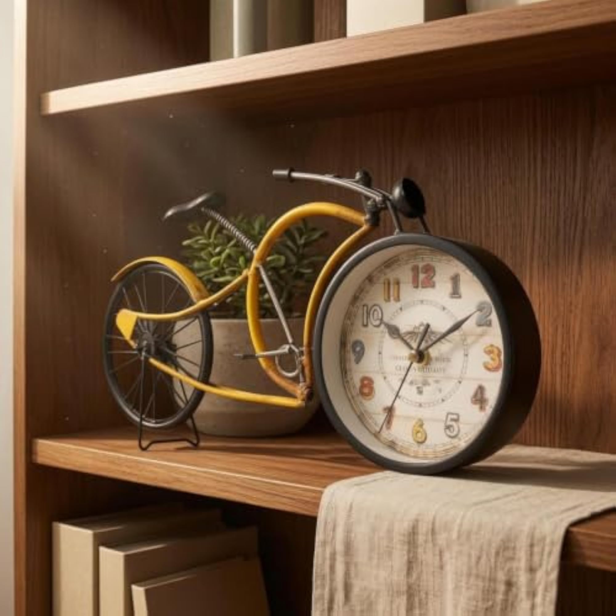 Handmade Iron Cycle Clock Model