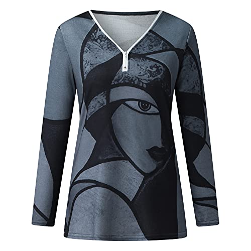 Cotton Tops For Women Summer Women's Autumn And Winter Fashion Top Shirt Clearance Womens Clothing My Account Today 2022 Womens Clothing Grey #TOP4