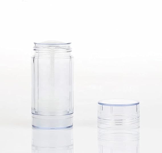 5 Packs Plastic Deodorant Containers,1 Oz /30ml Empty Clear Cylinder (Bottom Refilling & Twist Up) Refillable Deodorant Tube Bottles Stick Container for Lip balm,Lipstick