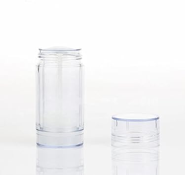 5 Packs Plastic Deodorant Containers,1 Oz /30ml Empty Clear Cylinder (Bottom Refilling & Twist Up) Refillable Deodorant Tube Bottles Stick Container for Lip balm,Lipstick
