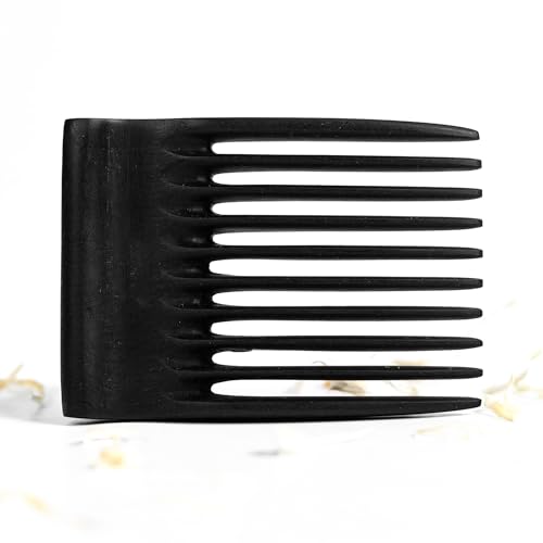 Wooden Beard Comb for Men Handmade Beard & Mustache Grooming Tool Natural Comb for Styling and Care Perfect for Styling Grooming and Detangling Beard & Mustache Bone Beard Comb Beard Kit for Men (Black Bone)