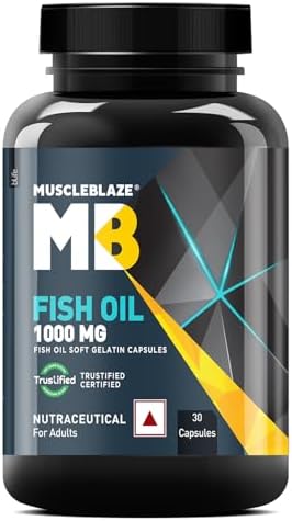 MuscleBlaze Omega 3 Fish Oil, 30 Capsules