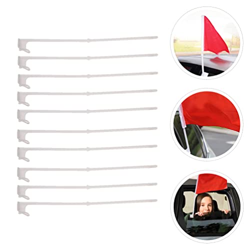 10pcs Car Flag Holder - Flag Frames, Poles & Support Clips for Trucks, Vehicles & Windows - Thumbnail 2