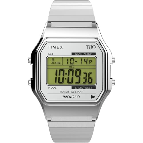 Montre T80 Timex 34 mm en acier inoxydable au style retro