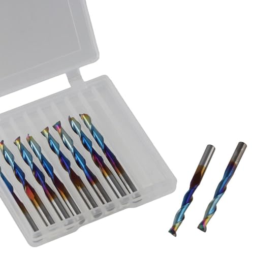 Image of FEIYING 10PCS 3.175 * 22 * 39mm Carbide Ball End Mills,Tungsten Steel Milling Cutter,Acrylic Burr-Free Engraving Machine Tool,Spiral Router Bits for Carving Standard Milling