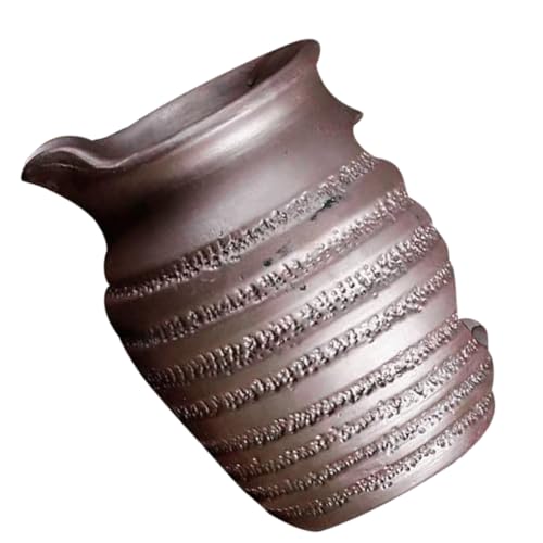 BESPORTBLE Ceramic Garden Pot Pond Spitter Water Feature Spitter Outdoor Lawn Ornament Retro Pot Decoration for Balcony Yard Landscape (16 Medium Size, Antique Brown, No Pump)