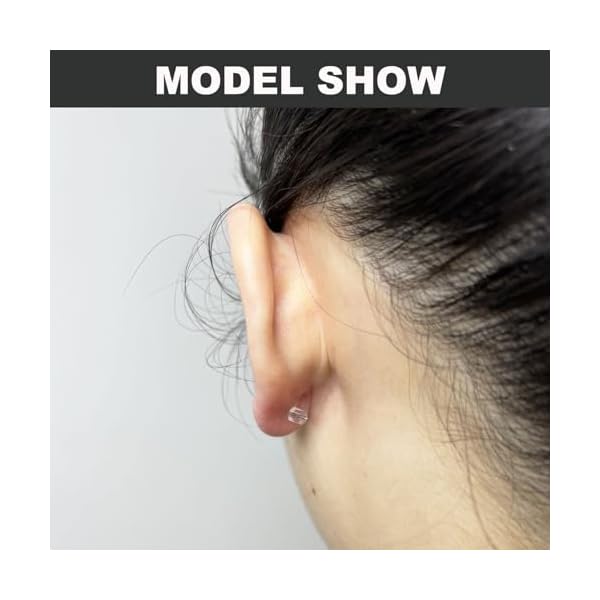6 Styles Silicone Earring Backs for Studs, 600 Pieces Clear Soft Earring Backs Replacements Hypoallergenic Plastic Rubber Earring Backs Clutch Stoppers Kits for Fish Hook Hoops - Image 8
