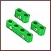 HEROFFIX 4 Set 8mm Car Engine Spark Plug Wire Separator Looms Divider Organizer Clamp Aluminum Alloy Green Replace Parts