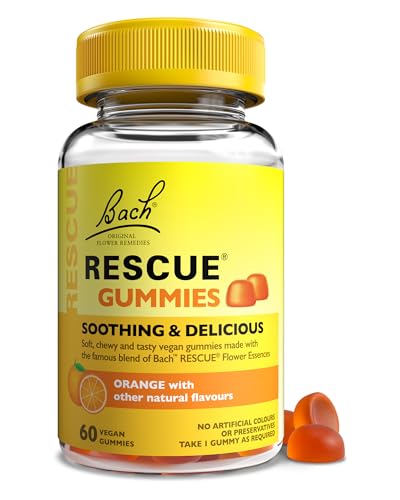 Rescue Remedy Gummies | Orange Flavoured | Daily Support for Stressful Moments | Bach™ Original Flower Essences | 60 Vegan Gummies