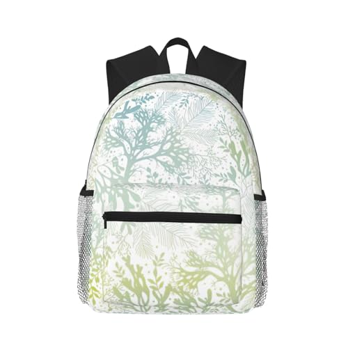 Sac à dos classique de voyage basique vert mer résistant à l'eau pour l'école