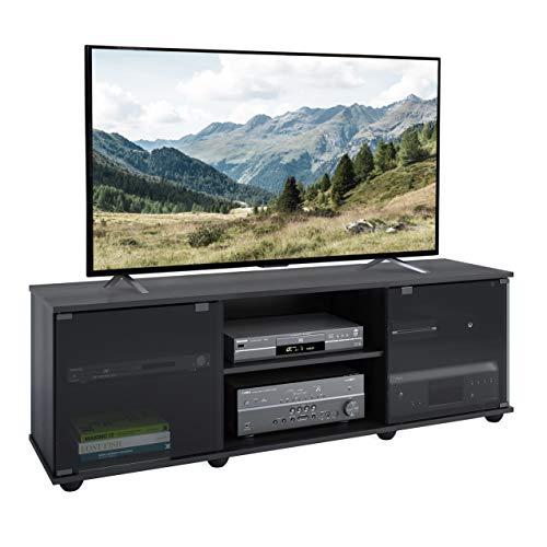 Sonax Fiji 60-Inch TV Component Bench, Ravenwood Black - Thumbnail 3