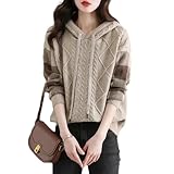 [ORWZDCO] セーター レディース 長袖 トップス フード付き ニットソー プルオーバー 上品 おしゃれ ゆったり 体型カバー 着痩せ 可愛い カジュアル 通勤 普段着 春 秋 冬