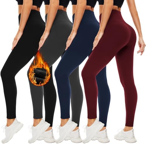 FULLSOFT 4 Pack Leggings for Women-No See-Through High Waisted Tummy Control Yoga Pants Workout Running Legging
