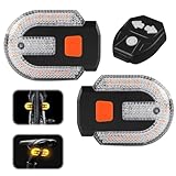 Rechargeable Bike Tail Light with Turn Signals, USB Charging,Remote Control 5 Lighting Modes,Split Bike Turn Signals, Waterproof Bicycle Rear Light for Night Riding, Mountain Cycling and Road Safety