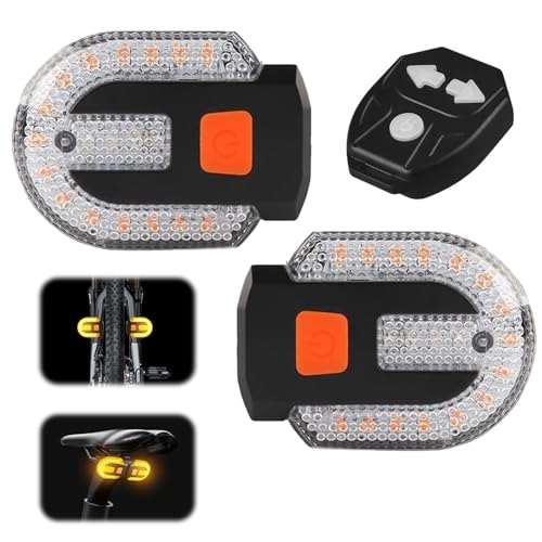 Rechargeable Bike Tail Light with Turn Signals, USB Charging,Remote Control