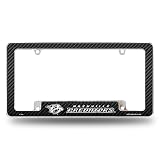 Rico Industries NHL Nashville Predators Black 12" x 6" Chrome All Over Automotive License Plate Frame for Car/Truck/SUV