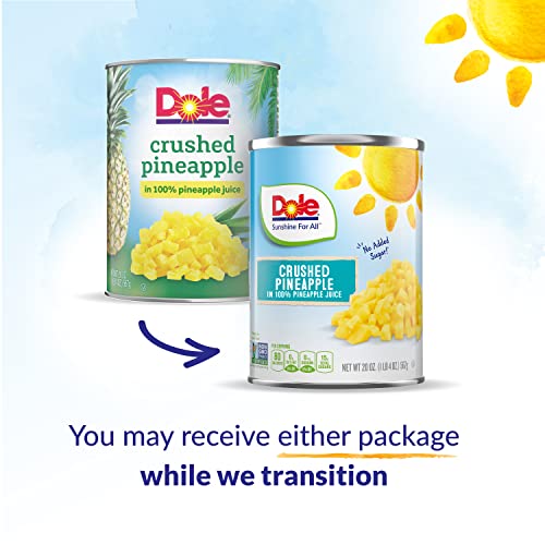 Dole Canned Crushed Pineapple In 100% Fruit Juice, 20 Oz #TOP1