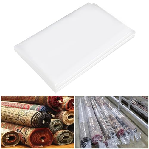 Xsourcer Rug Storage Bag, Fit for Rolled Rug up to 6'x 9', Large Plastic Rug Bag Clear Carpet Runner Bag Perfect for Rug Storage/Moving/Packing/Shipping and Other Foldable Large Objects