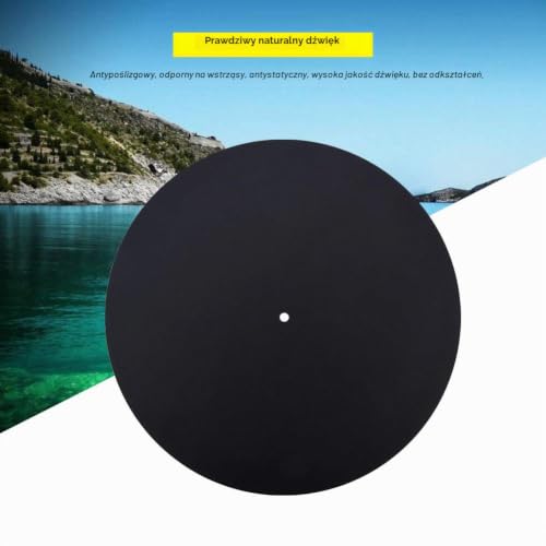 Okuyonic Skórzana podkładka pod gramofon, 30 cm, gramofon, płyta winylowa, zamiennik płyty winylowej, dla zmniejszenia wibracji do płyty winylowej (grubość 1,5 mm)