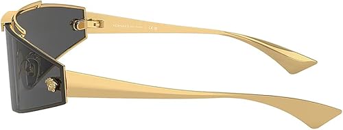 Miniatura 3 de Versace VE 2265 1002 Gafas de sol con escudo de metal dorado lente gris, Oro