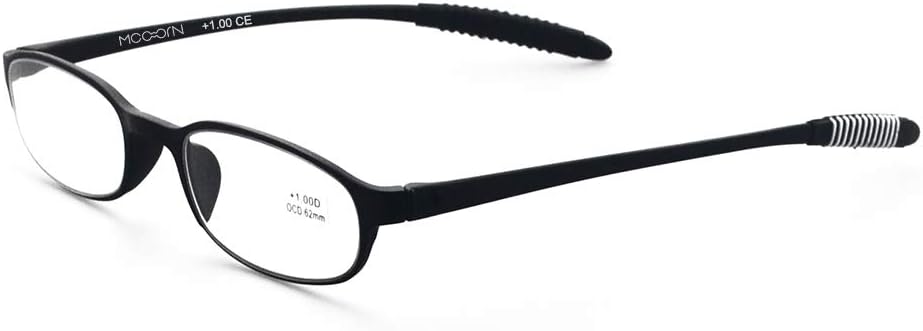 Flexible Plastic 0.5 Diopters Reading Glasses,Lightweight Readers for Men and Women by Mcoorn