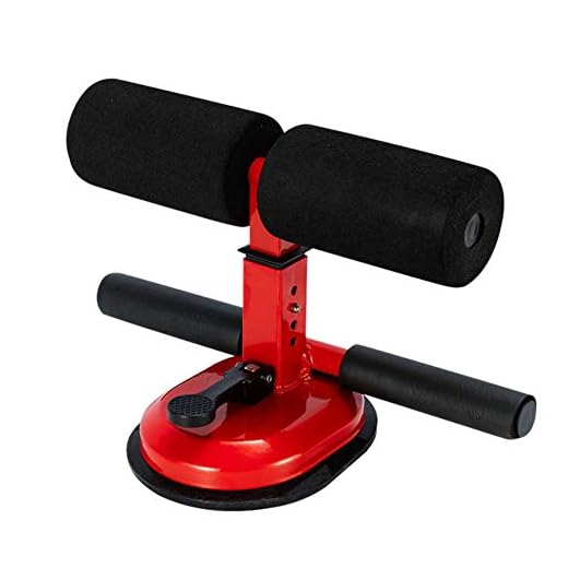 XTR Fitness Sit Up Bar Assistant Gym Träning Enhet Motstånd Tub Träningsbänk Utrustning för Hem Buken Maskin Lös Vikt, Röd