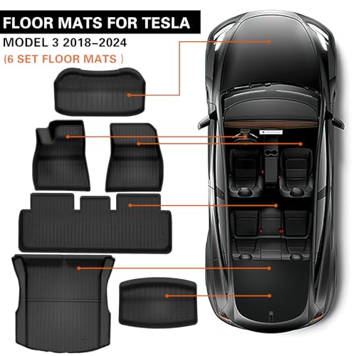 Aliestfdno IT-AFM02 Floor Mats For Tesla Model 3 Highland 2024 New Version thumb #1
