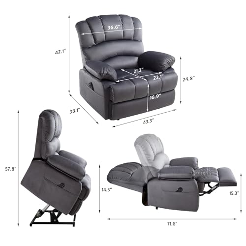 Sillón eléctrico reclinable con masaje y calor miniatura 2