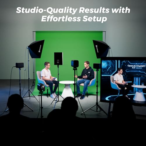 NearStream VK40 Professional Photography Lighting Kit with 9.8x9.8ft Green Backdrop with Stand, 24" Softbox Kit, 19" Pannel Light with Remote Control, Studio Equipment for Video Shoot/Photography by NearStream - Image 6
