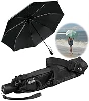 iX-brella City Trekking Sonnen-Regenschirm mit extra langem Stock mit UV- und Hitzeschutz - Black Coating - Mint – Ansicht 4